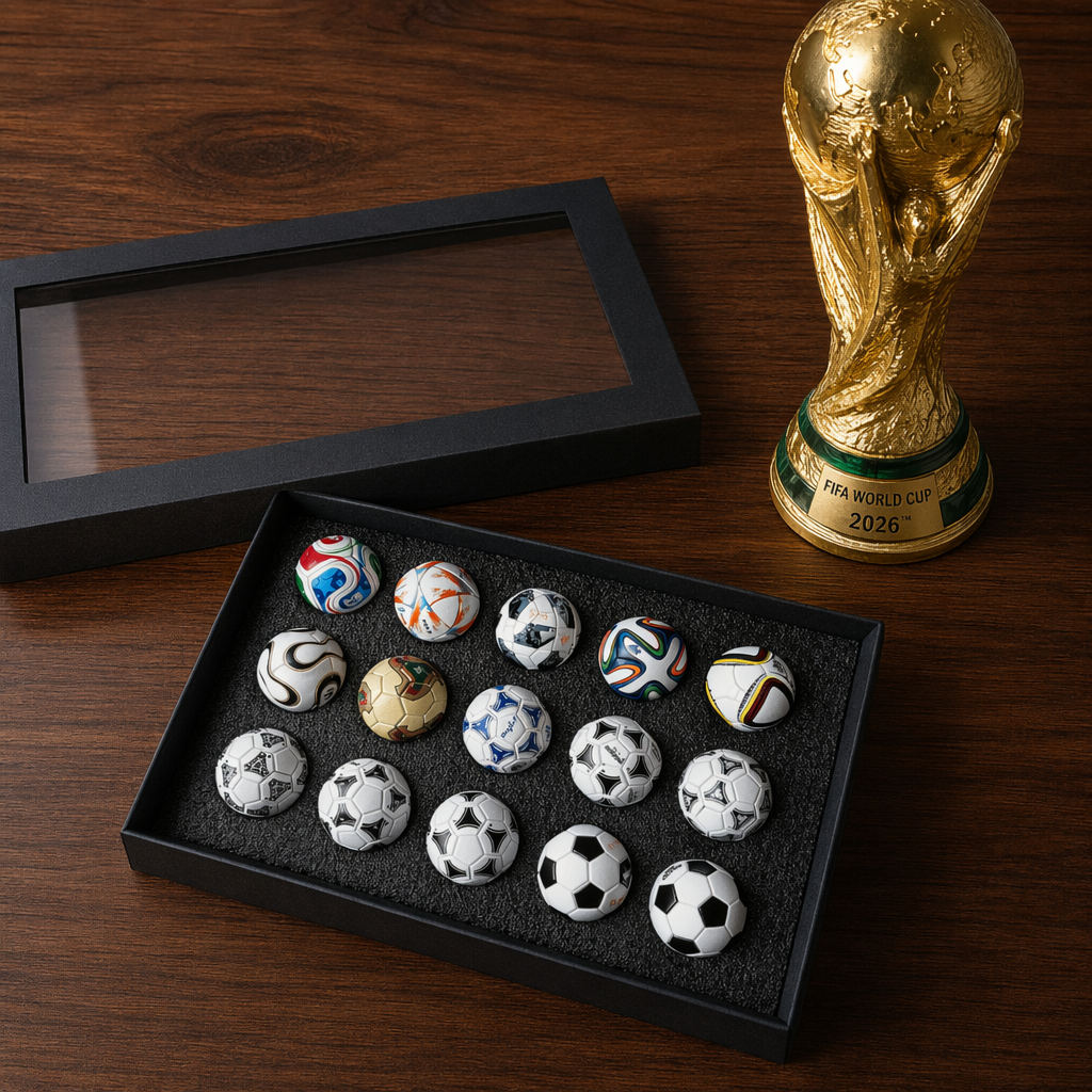 2026 World Cup Football 15 Replica Soccer Balls Collection Ornament Set