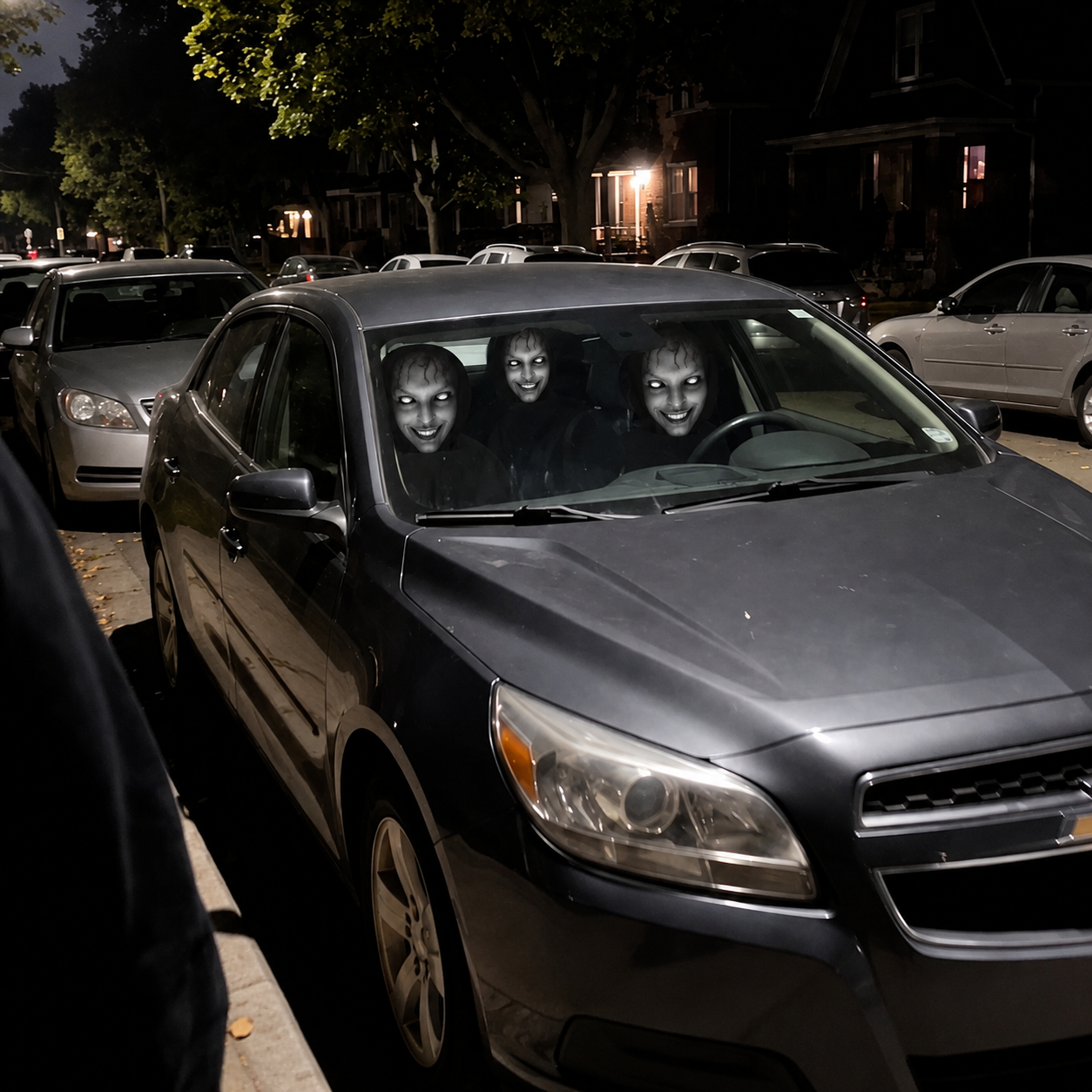 Haunted phantom car headrest covers – five Halloween designs