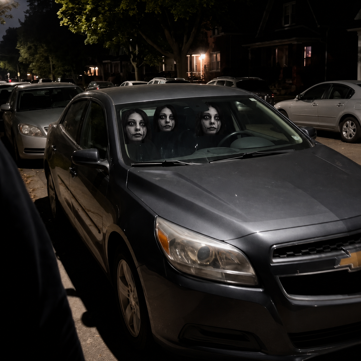 Phantom Smile Halloween car headrest cover – product view