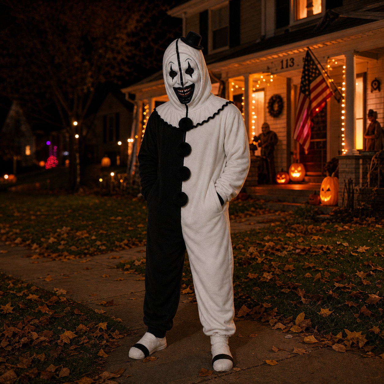 Halloween skeleton party suit – Art the Clown design