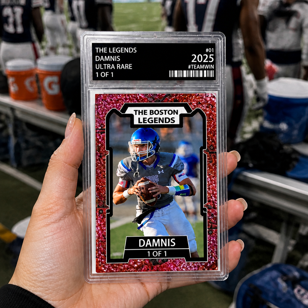 Personalized Football Trading Card with Custom Photo & Name – Acrylic Sports Card Keepsake for Players, Fans & Gifts