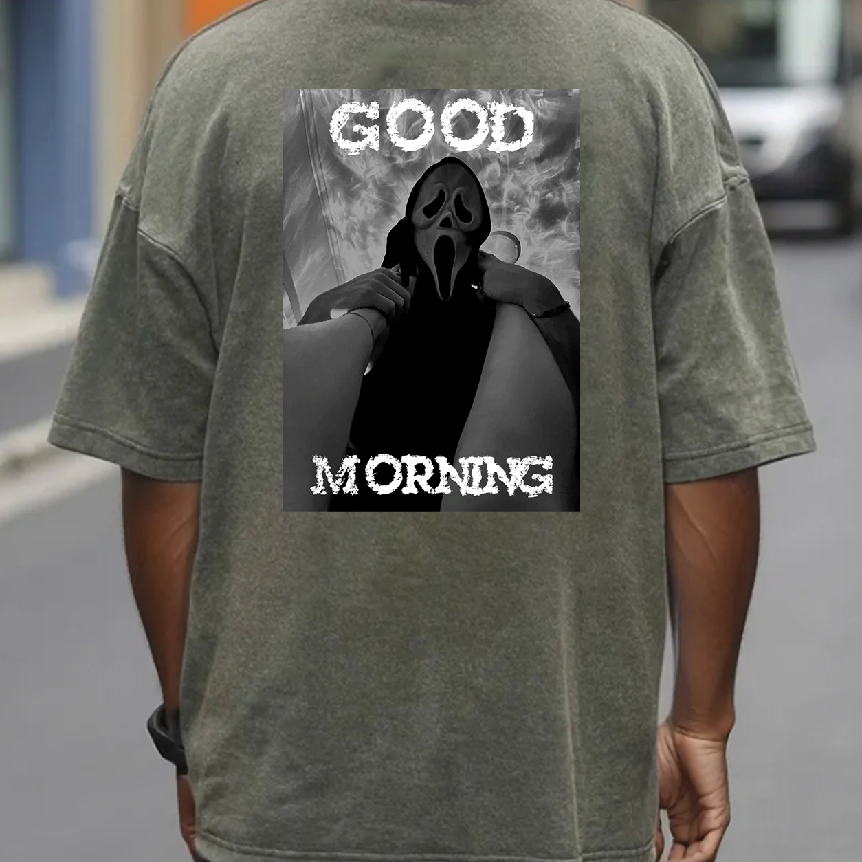 Good Morning Scream Mask Horror T-Shirt & Hoodie