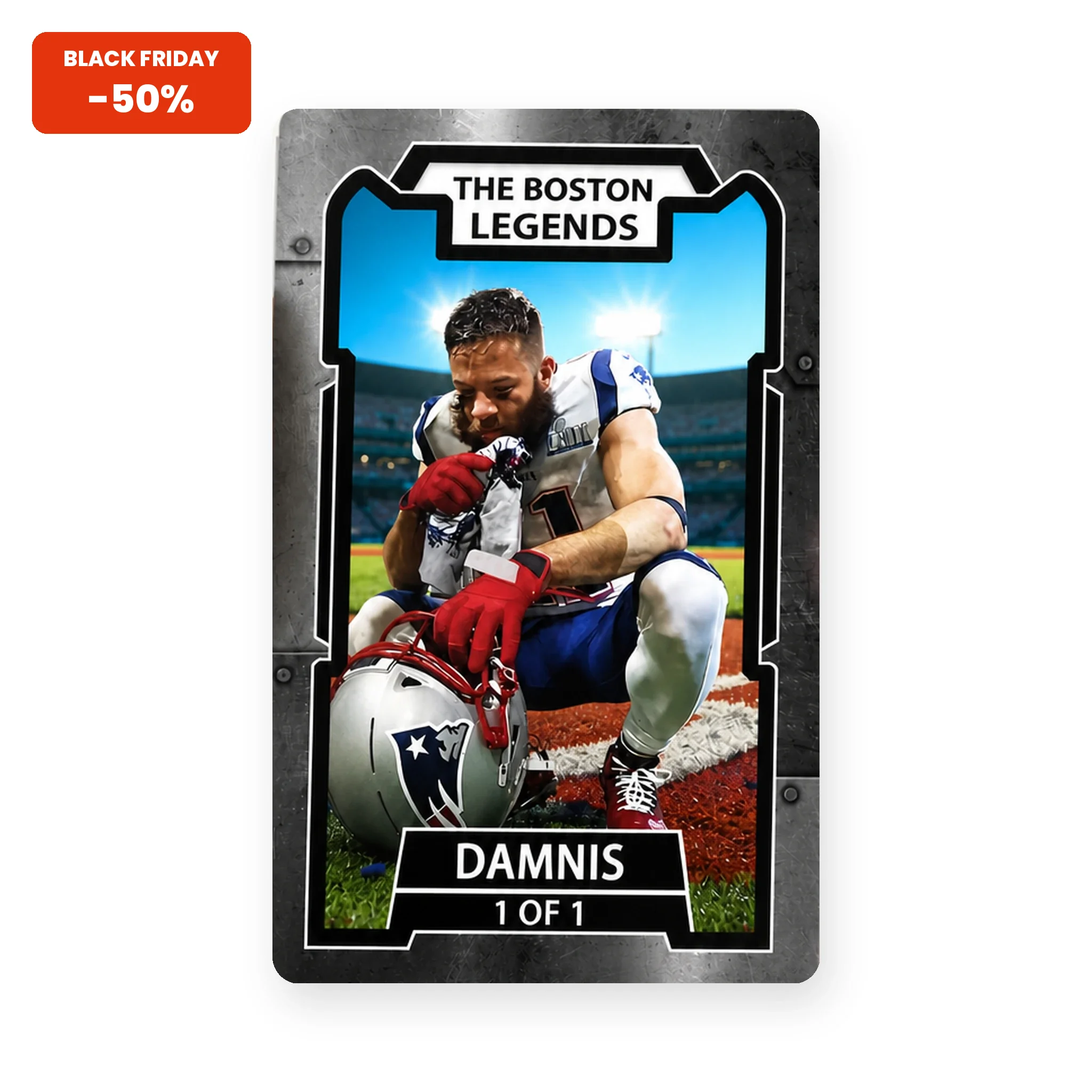 Personalized NFL Football Trading Card with Custom Photo & Name