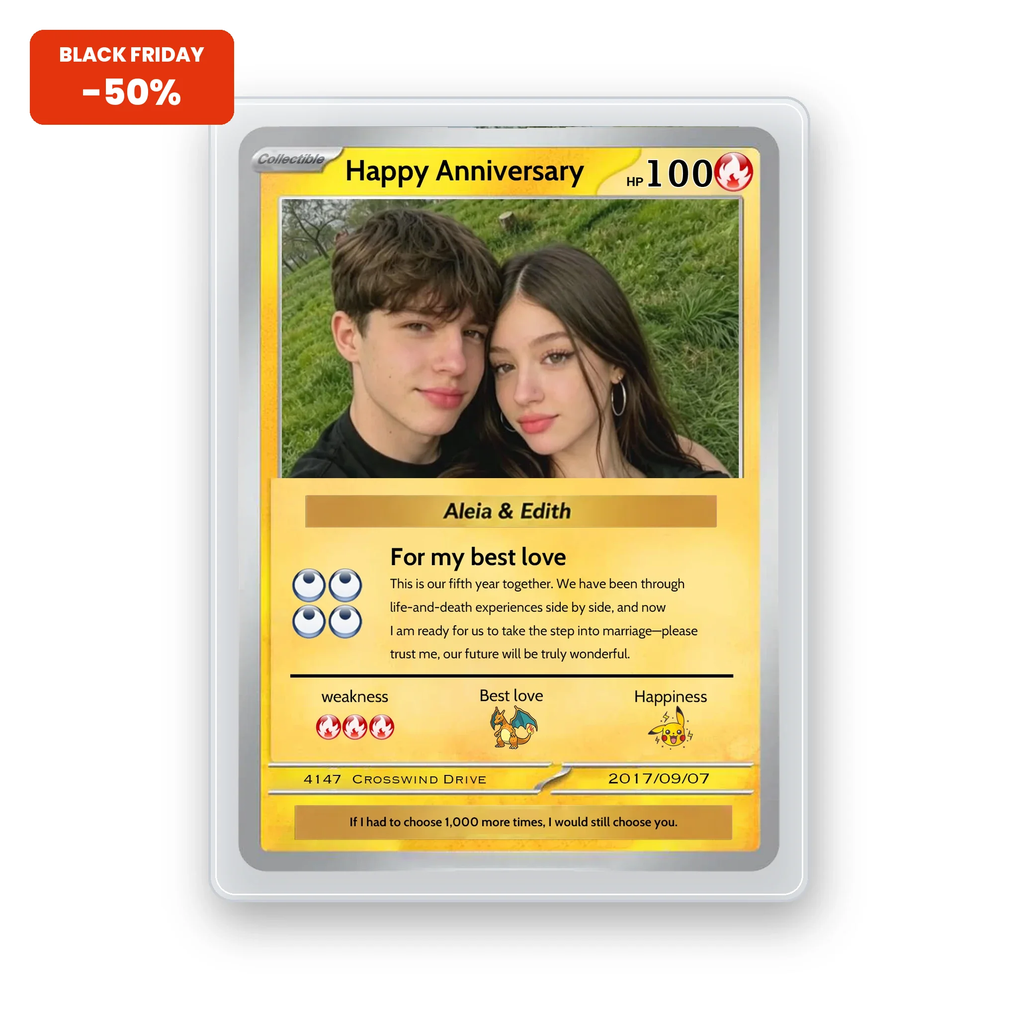 Personalized Photo Card – Custom Gift for Couples