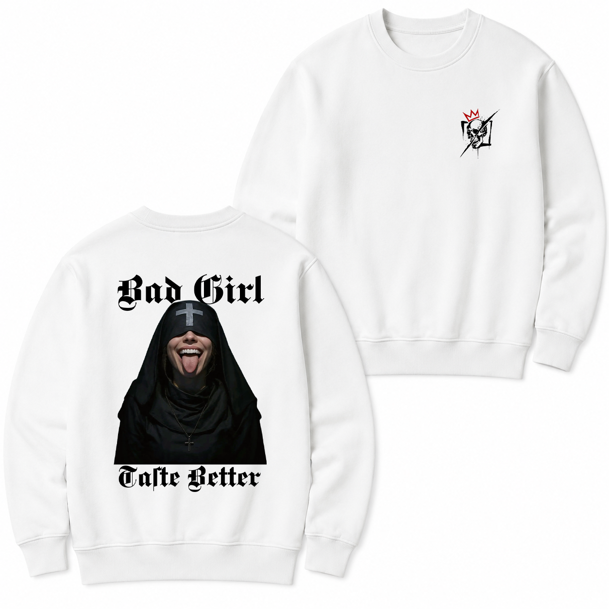 Bad Girl Gothic Nun Graphic T-Shirt & Hoodie
