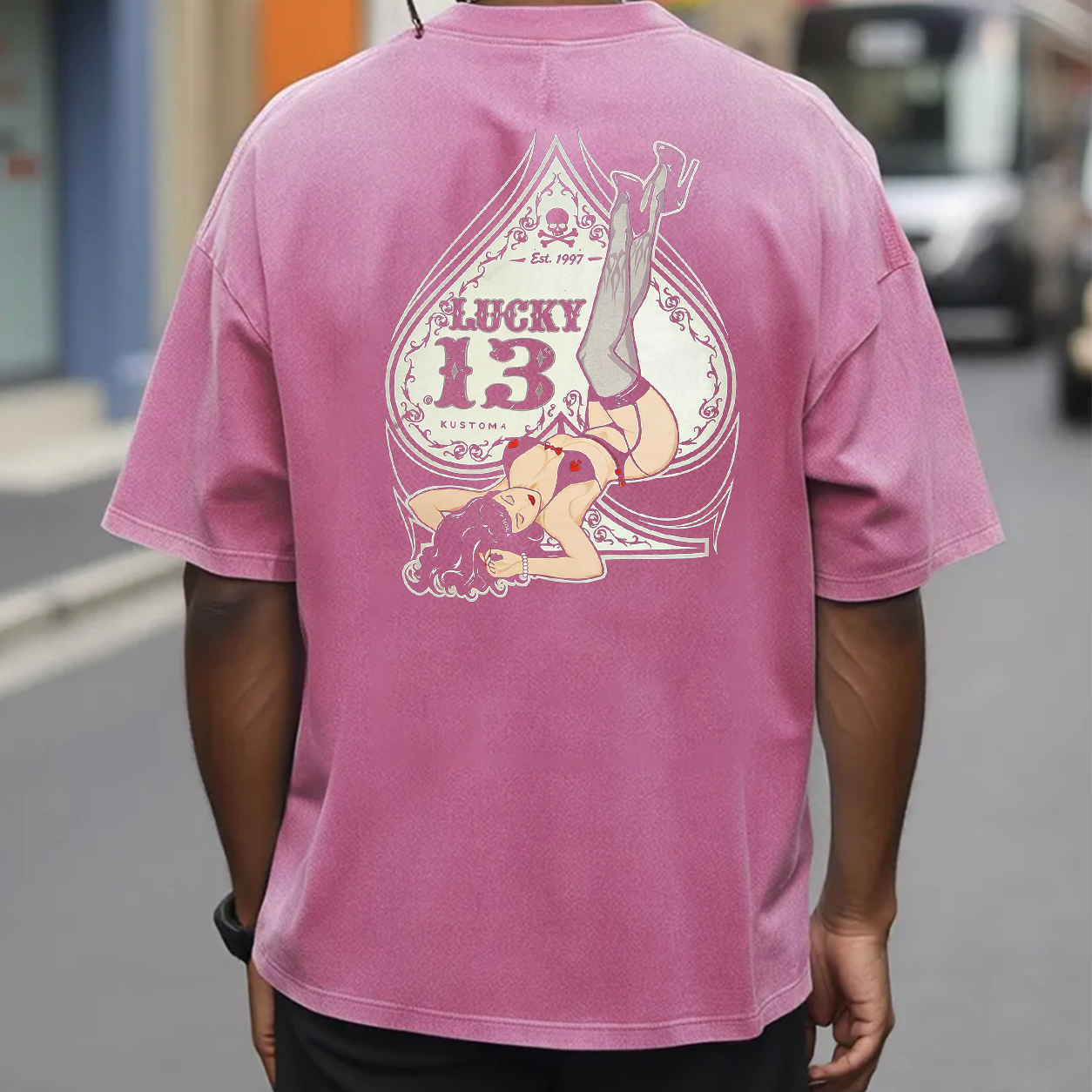 Lucky 13 Pin-Up Girl Graphic T-Shirt & Hoodie