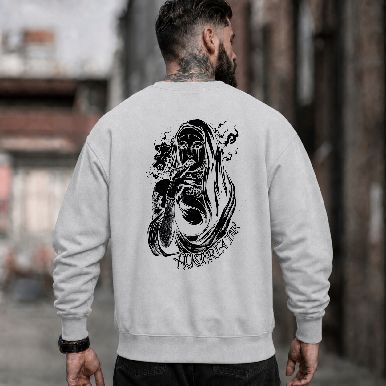 Smoking Nun Gothic Graphic T-Shirt & Hoodie