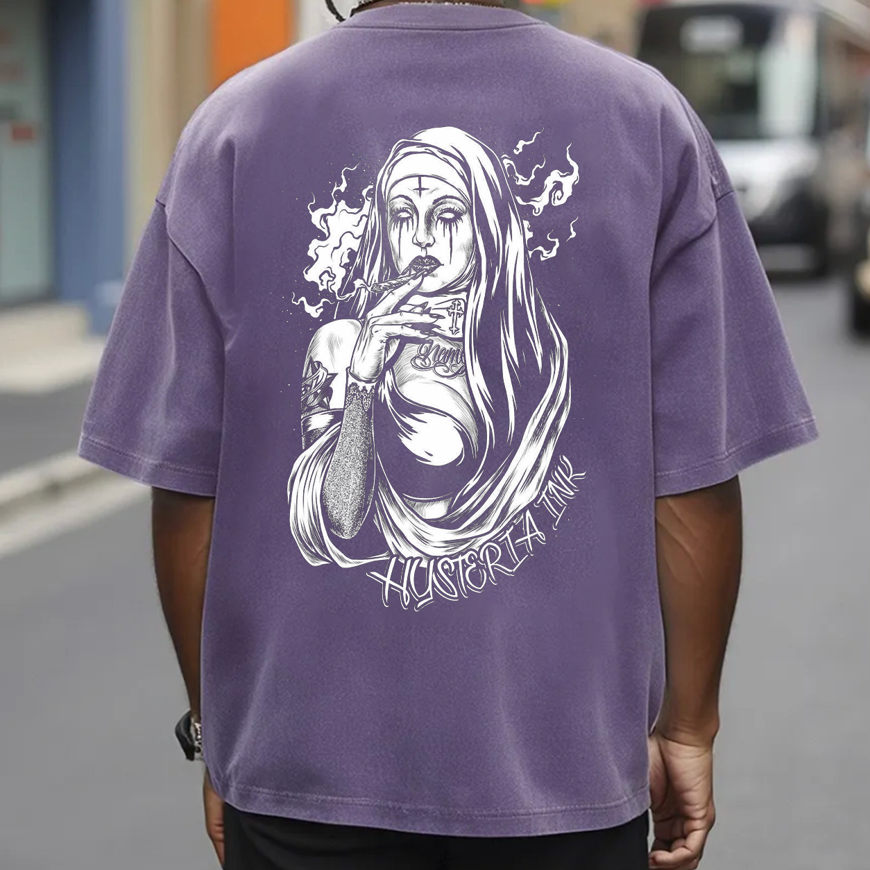 Smoking Nun Gothic Graphic T-Shirt & Hoodie