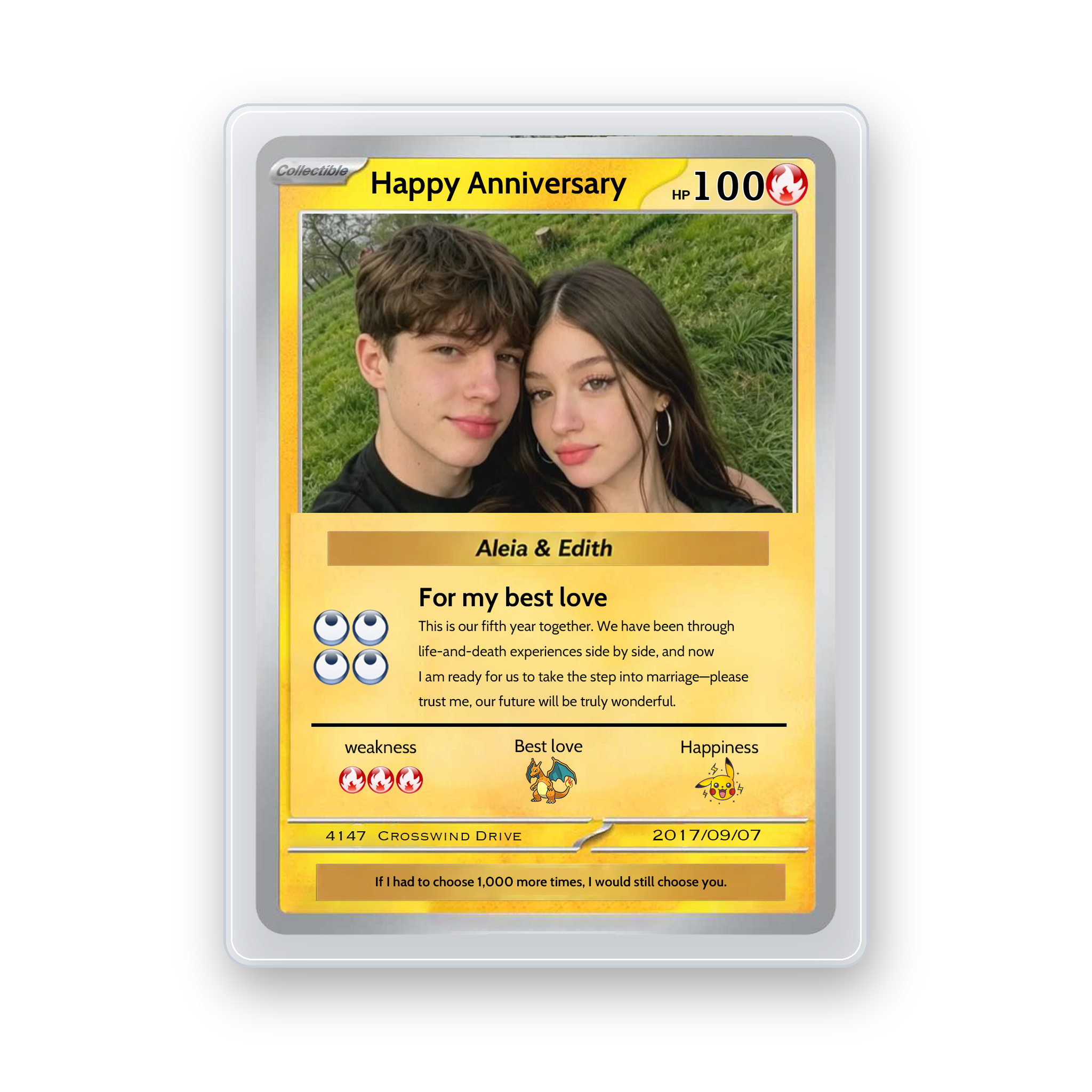 Personalized Photo Card – Custom Gift for Couples