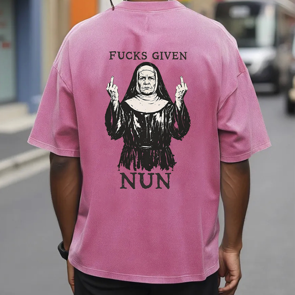 Fucks Given Rebel Nun Graphic T-Shirt & Hoodie