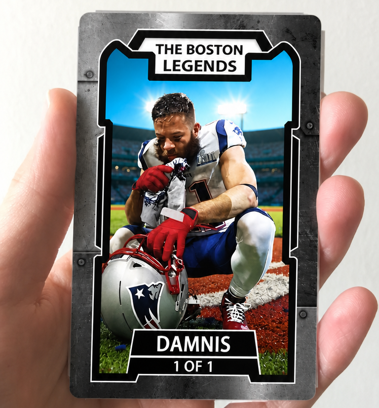 Personalized Football Trading Card with Custom Photo & Name – Acrylic Sports Card Keepsake for Players, Fans & Gifts