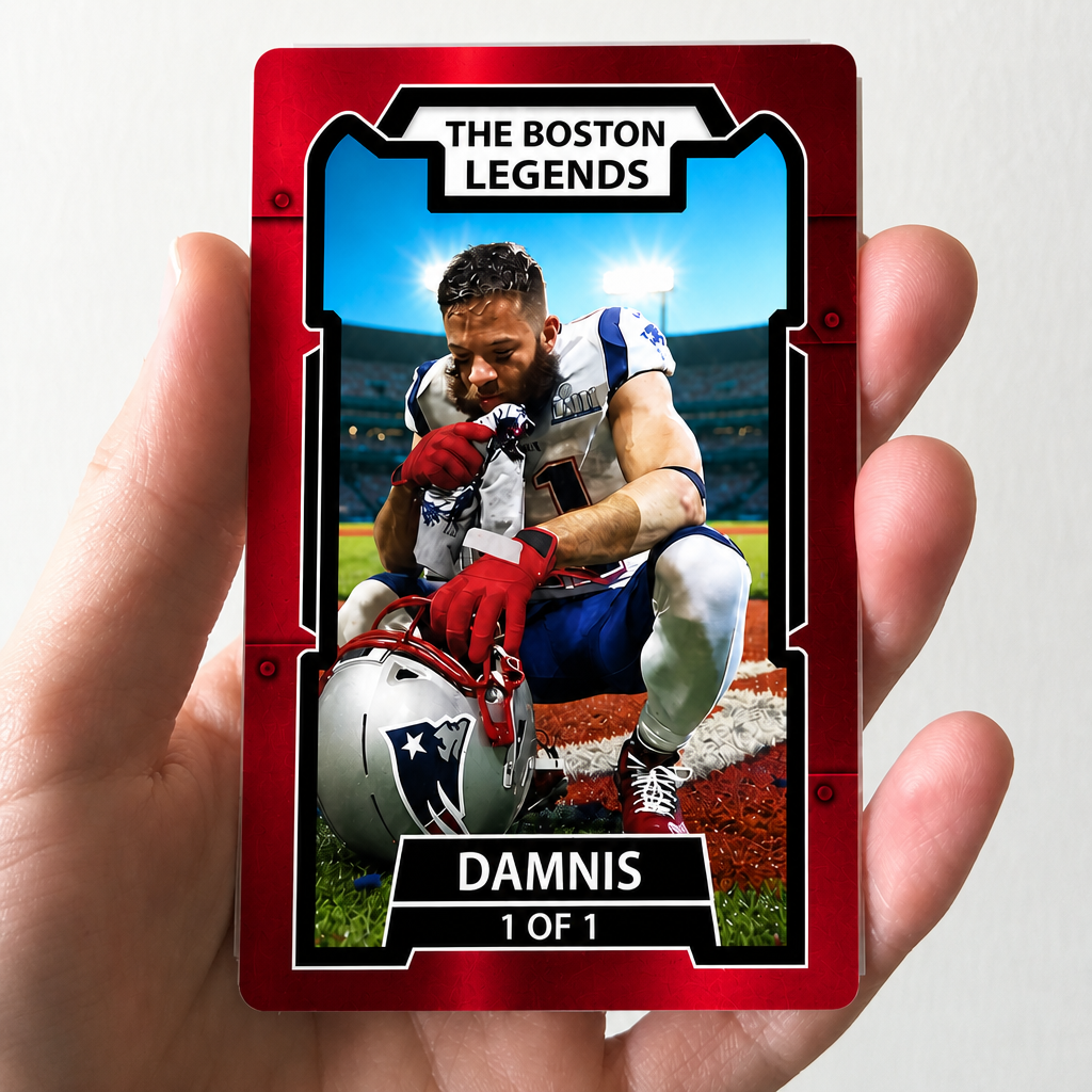 Personalized Football Trading Card with Custom Photo & Name – Acrylic Sports Card Keepsake for Players, Fans & Gifts