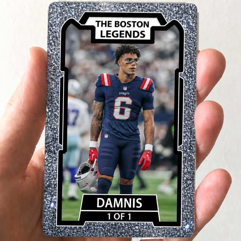 Personalized Football Trading Card with Custom Photo & Name – Acrylic Sports Card Keepsake for Players, Fans & Gifts