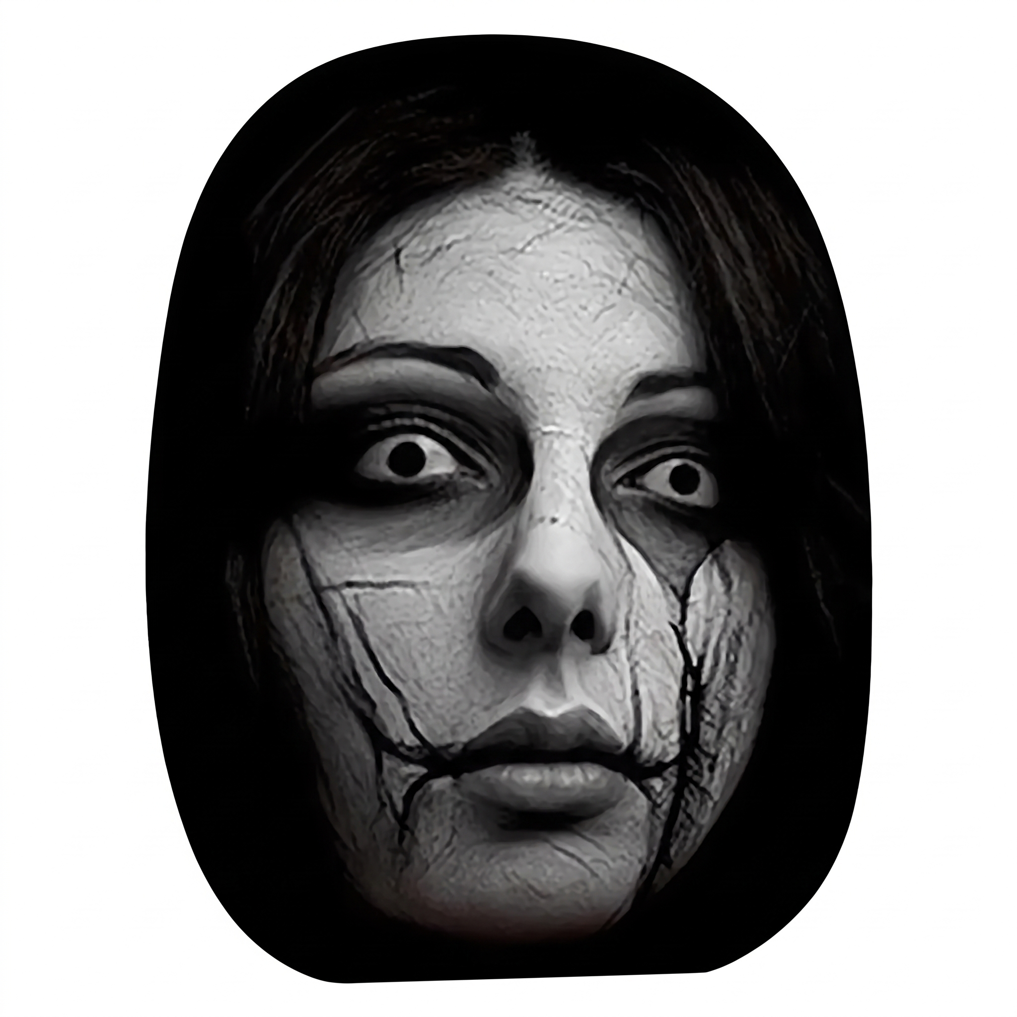 Hollow Widow haunted car headrest cover – product view