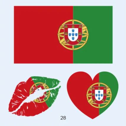 FIFA World Cup 2026 National Flag Temporary Tattoo (Lasts 1 Week)