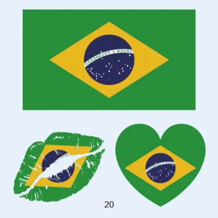 FIFA World Cup 2026 National Flag Temporary Tattoo (Lasts 1 Week)