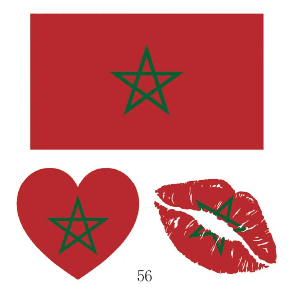 FIFA World Cup 2026 National Flag Temporary Tattoo (Lasts 1 Week)