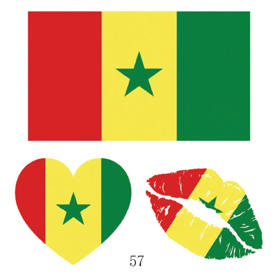 FIFA World Cup 2026 National Flag Temporary Tattoo (Lasts 1 Week)