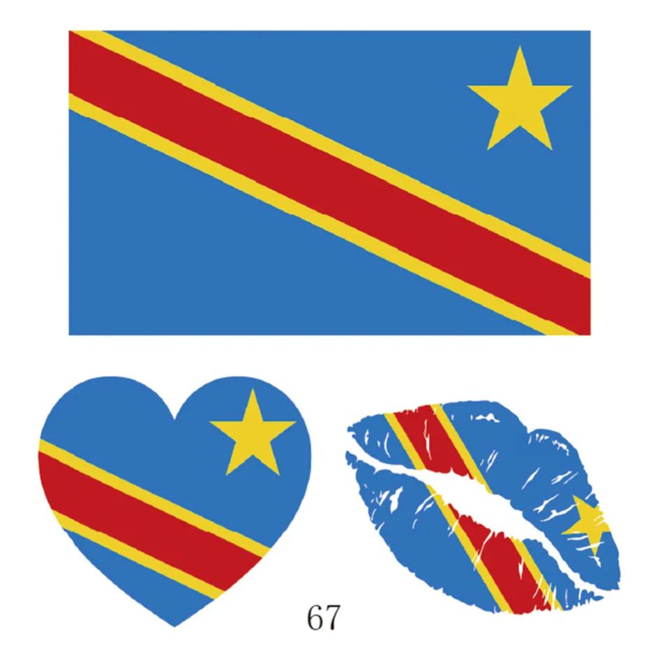 FIFA World Cup 2026 National Flag Temporary Tattoo (Lasts 1 Week)
