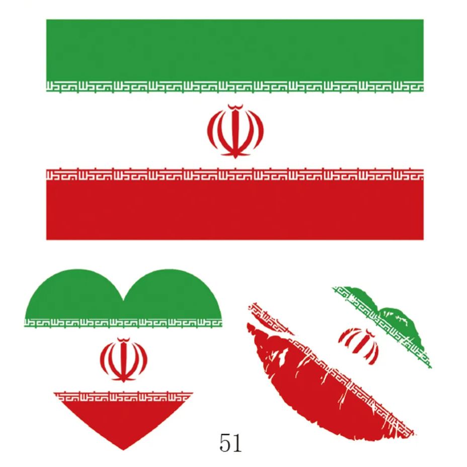 FIFA World Cup 2026 National Flag Temporary Tattoo (Lasts 1 Week)