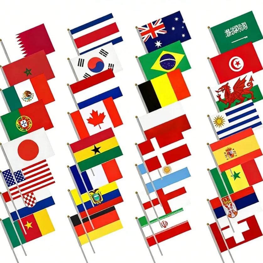FIFA World Cup 2026 Hand-waving flag -21 x 14 cm (Free Pole)