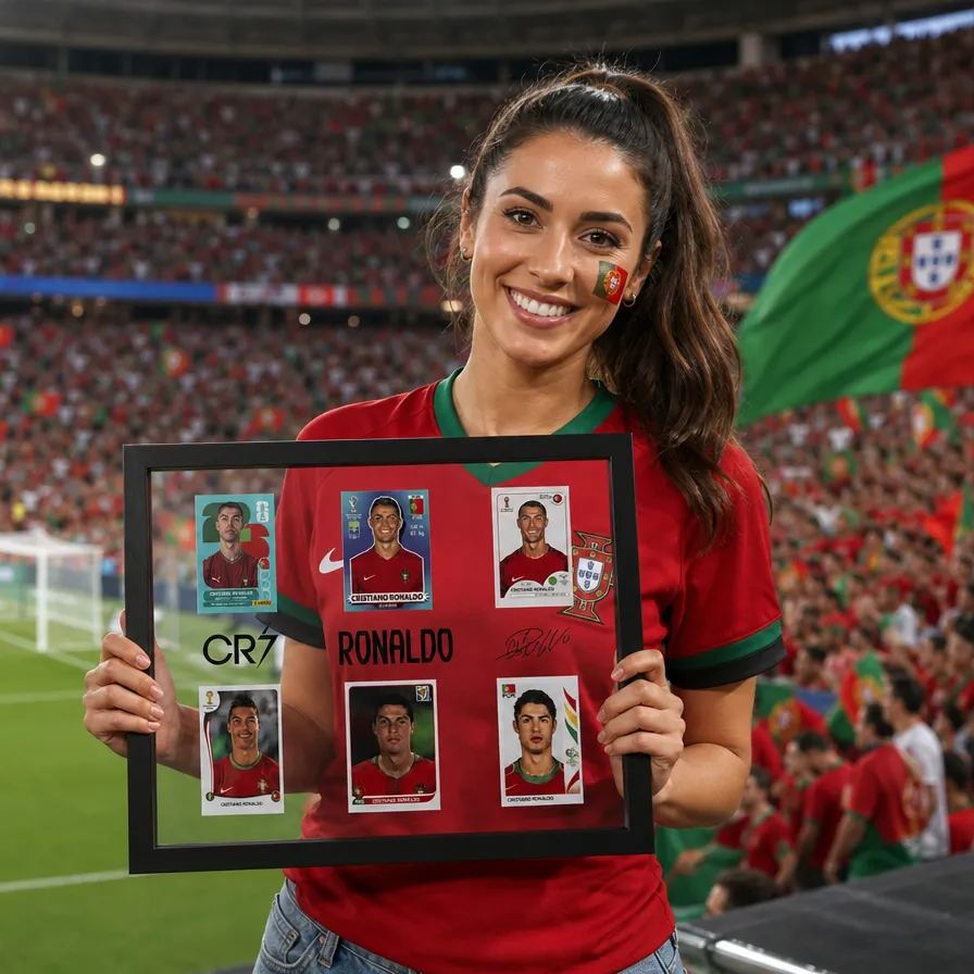 CR7 Luxury Transparent Floating Acrylic Frame - Memorial Soccer Card Display