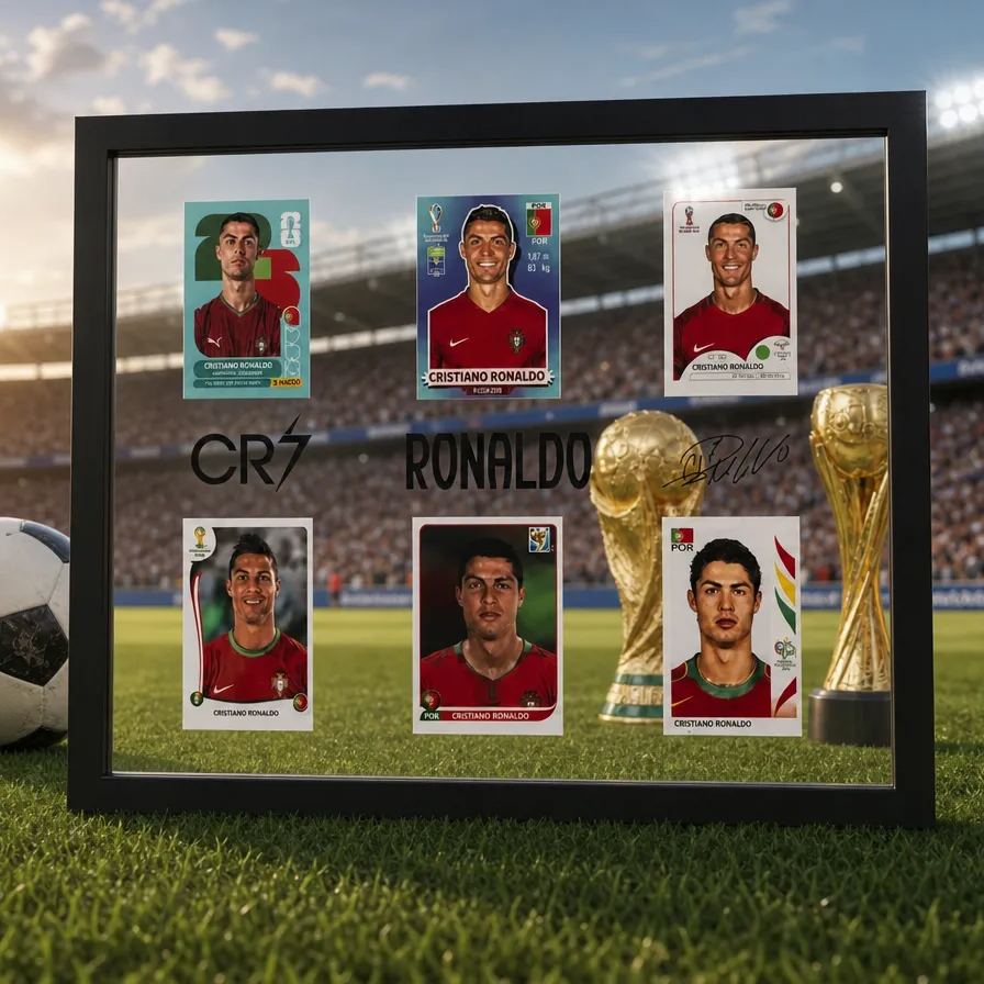 CR7 Luxury Transparent Floating Acrylic Frame - Memorial Soccer Card Display