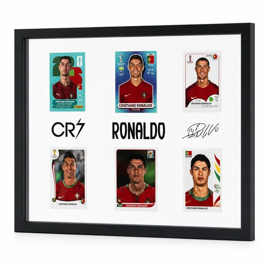 CR7 Luxury Transparent Floating Acrylic Frame - Memorial Soccer Card Display