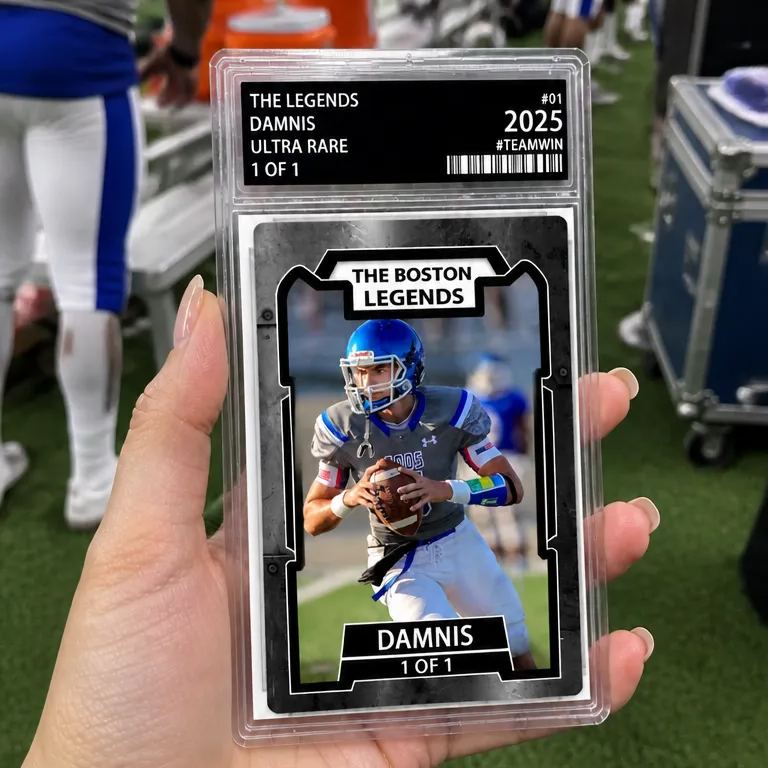 Personalized Football Trading Card with Custom Photo & Name – Acrylic Sports Card Keepsake for Players, Fans & Gifts