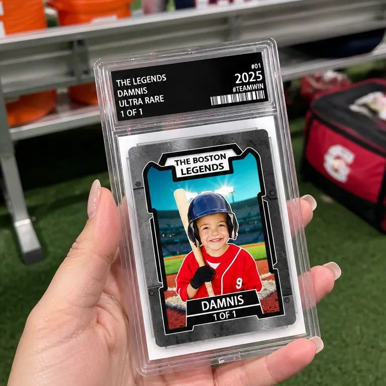 Personalized Football Trading Card with Custom Photo & Name – Acrylic Sports Card Keepsake for Players, Fans & Gifts