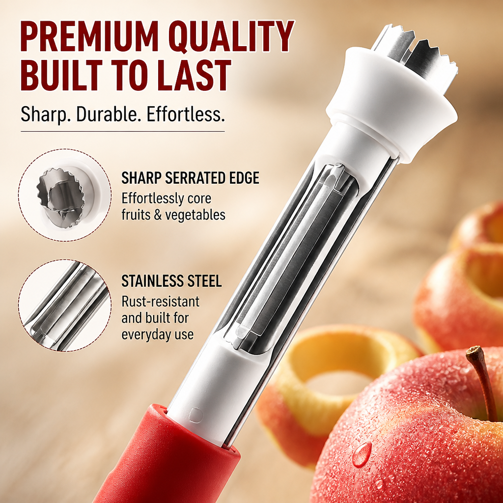 🔥2-in-1 Stainless Steel Fruit Corer & Peeler✨Must-Have Kitchen Gadget