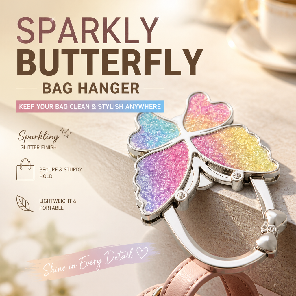 🔥Last Day Sale 49% OFF🎁Butterfly Foldable Handbag Hook – Stylish, Portable & Non-Slip Bag Hanger