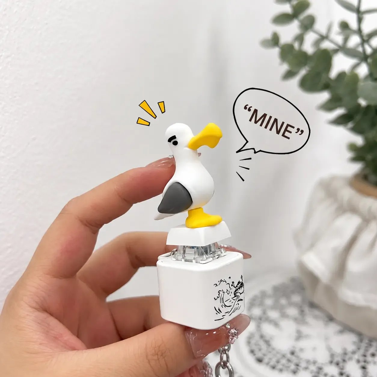 🔥Last Day Sale 49% OFF🎁 Seagull “MINE!” Button Keychain
