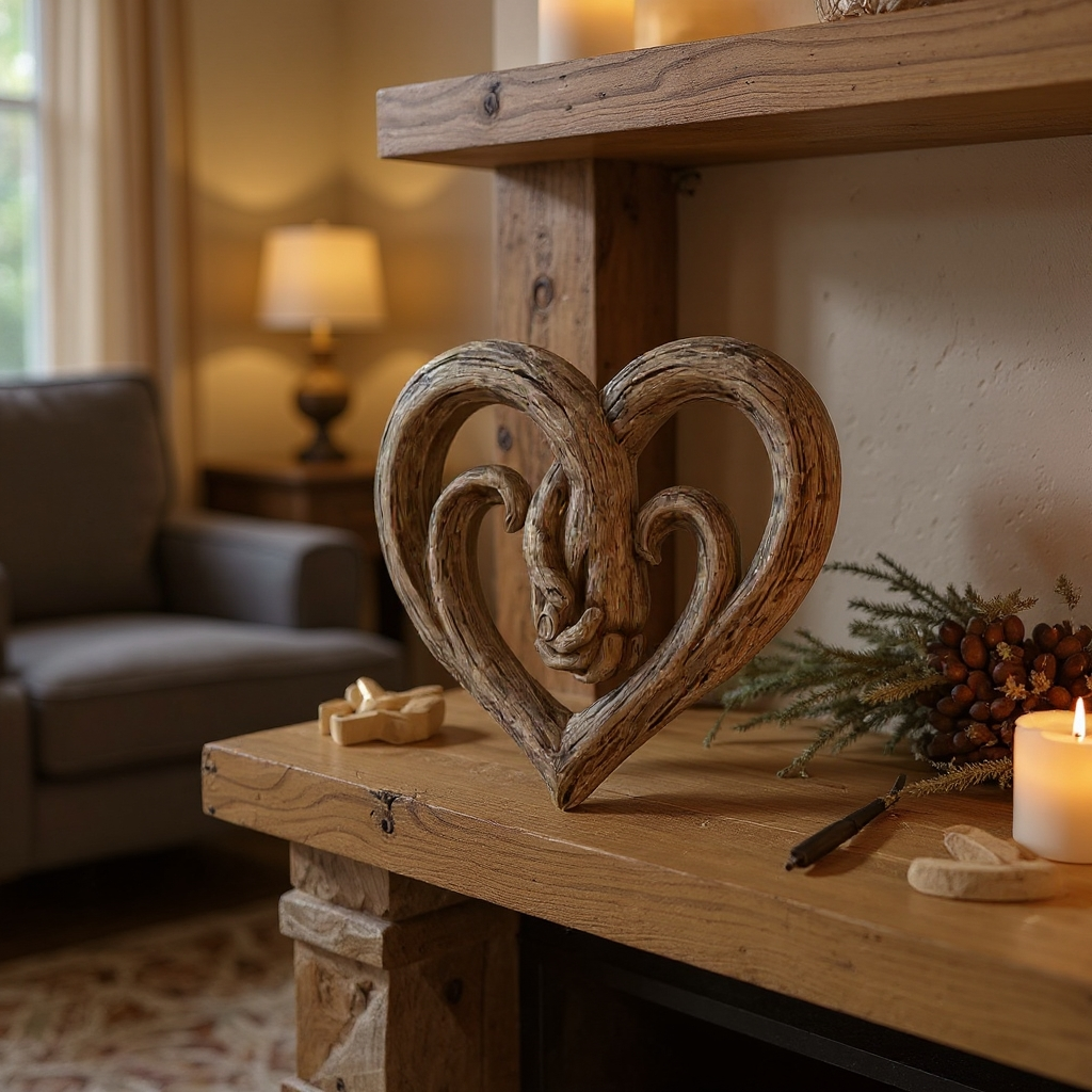 💞Handmade Heart Holding Hands Wall Decor - Forever Love