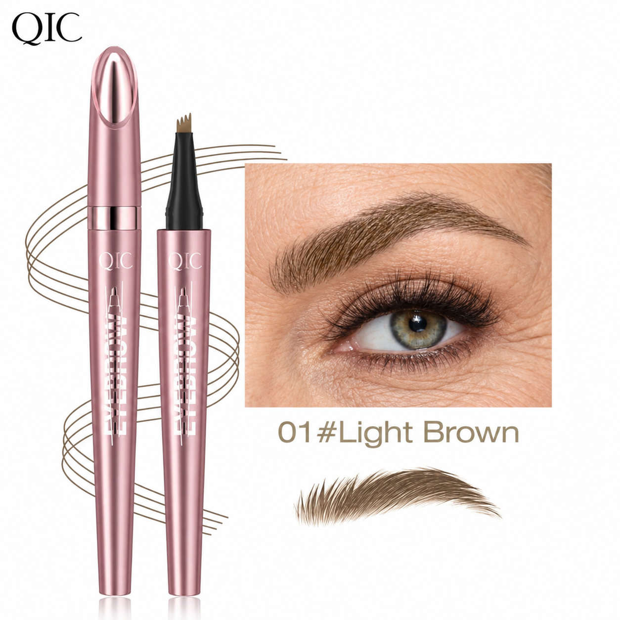 🖌️ Waterproof Micro-Fork Brow Pencil – Natural Hair-Like Brows