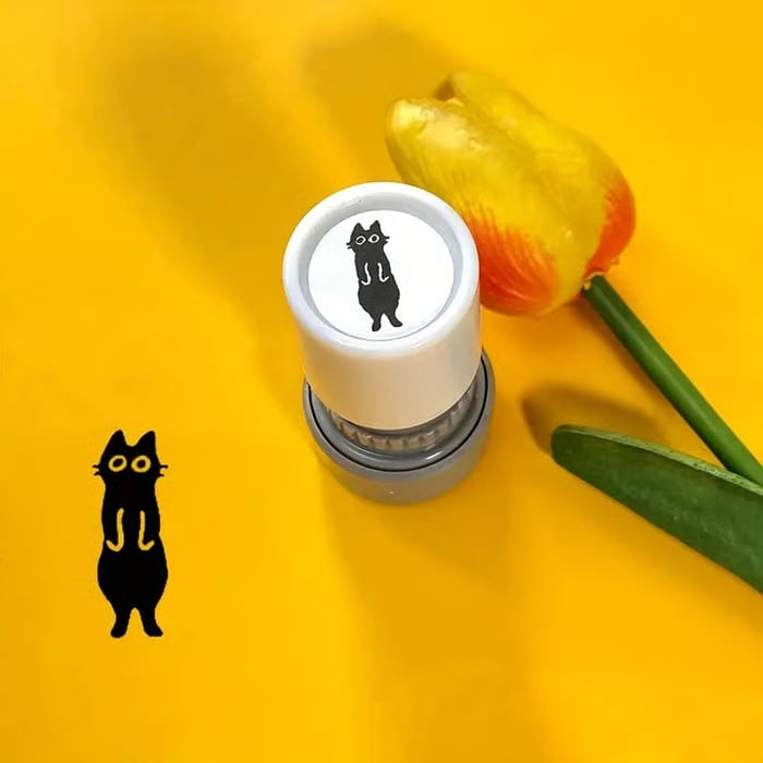 🔥Last Day Flash Sale- 49% OFF 🎁Cat Pattern Stamp, 5 Counts/set Round Self-inking Stamp