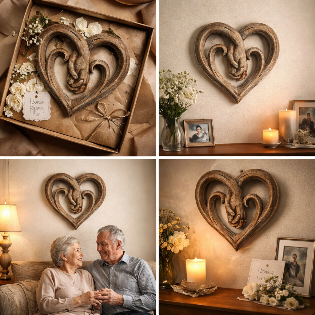 Heart Holding Hands Wall Decor - Forever Love