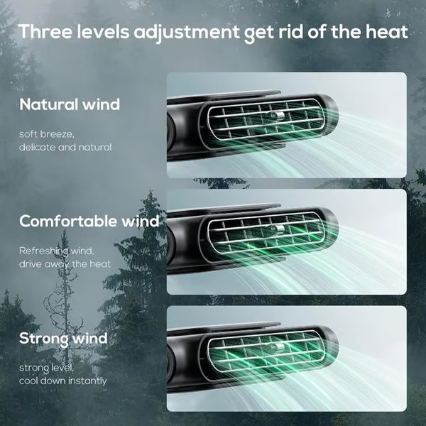 🔥 LIMITED-TIME 30% OFF! 💨 Dual Turbo Car Seat Fan – Instant Cooling, 3 Speeds, Magic Tape Mount 🚗