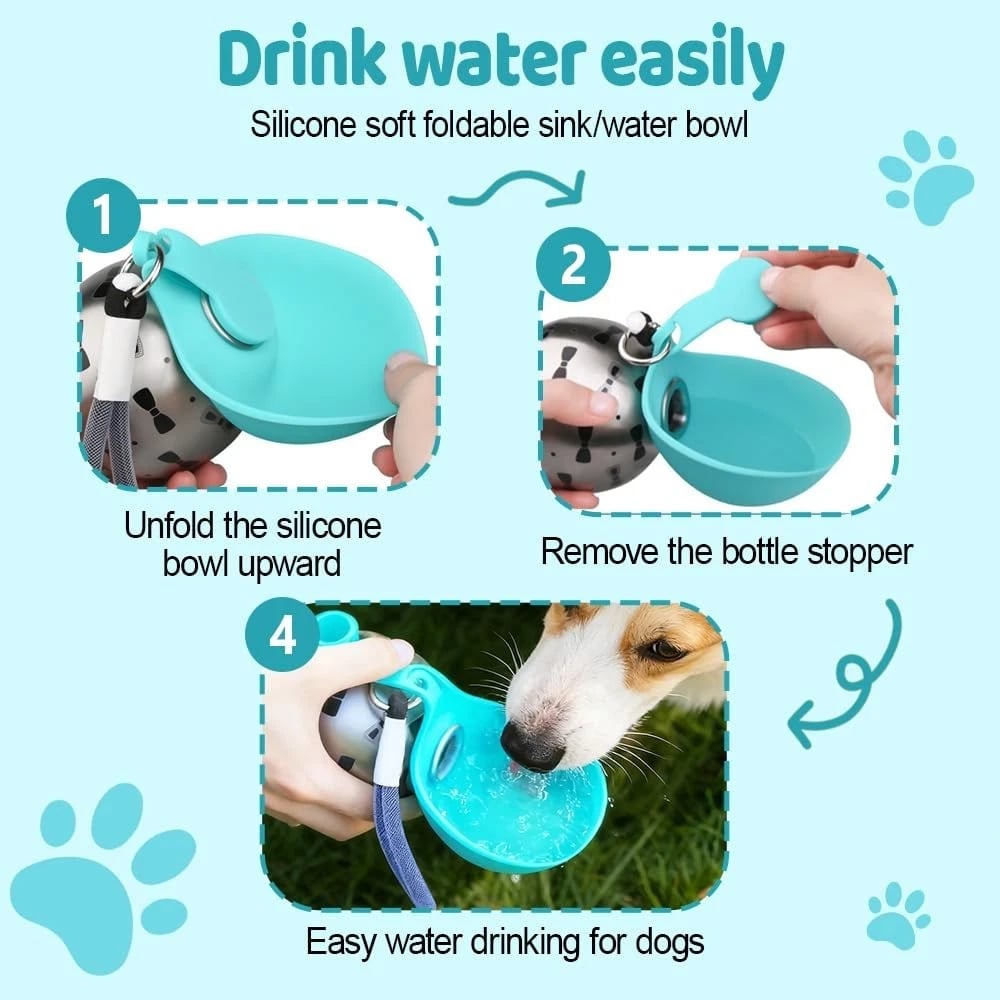 🔥Hot Sale 49% OFF🎁Portable Stainless Steel Pet Water Bottle – Leak-Proof & Foldable