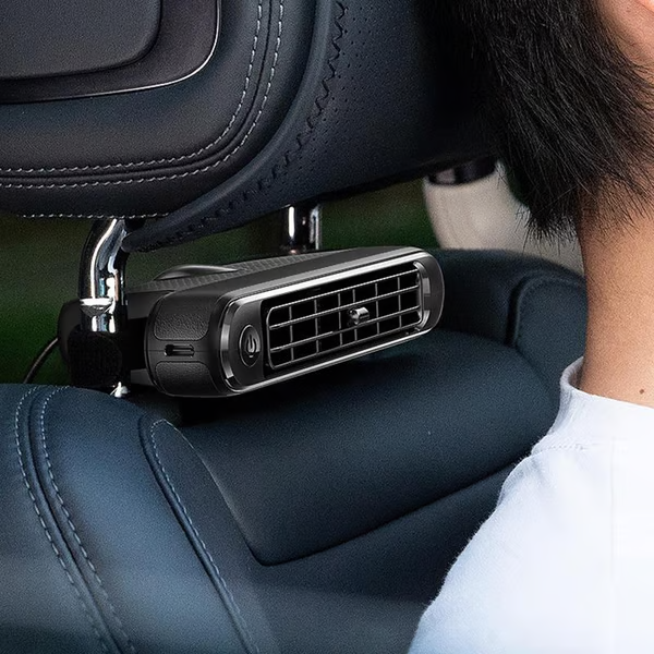 🔥 LIMITED-TIME 30% OFF! 💨 Dual Turbo Car Seat Fan – Instant Cooling, 3 Speeds, Magic Tape Mount 🚗