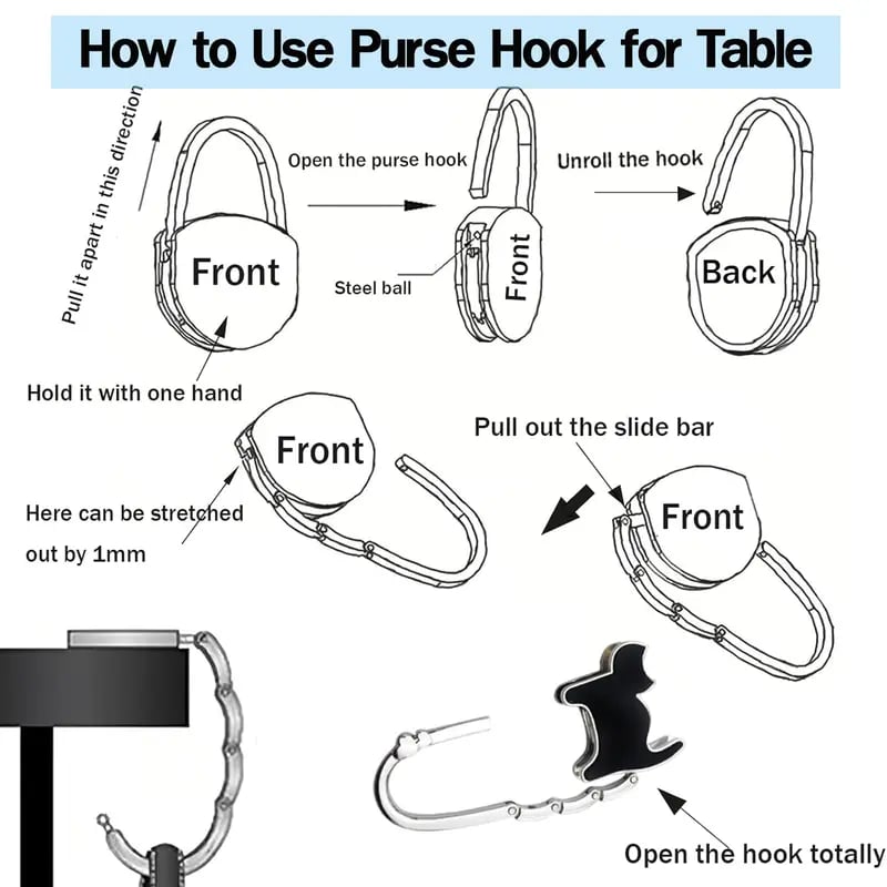 🎁 Hot Sale 49% OFF 🔥Butterfly Foldable Handbag Hook – Stylish, Portable & Non-Slip Bag Hanger