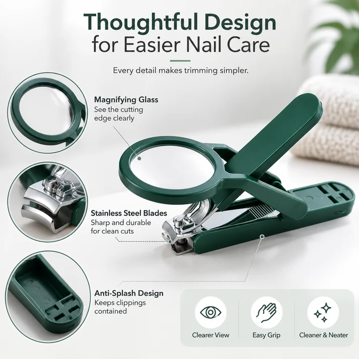 🔥Last Day Sale - 49% OFF🎁 Nail Clipper with Magnifying Glass 
