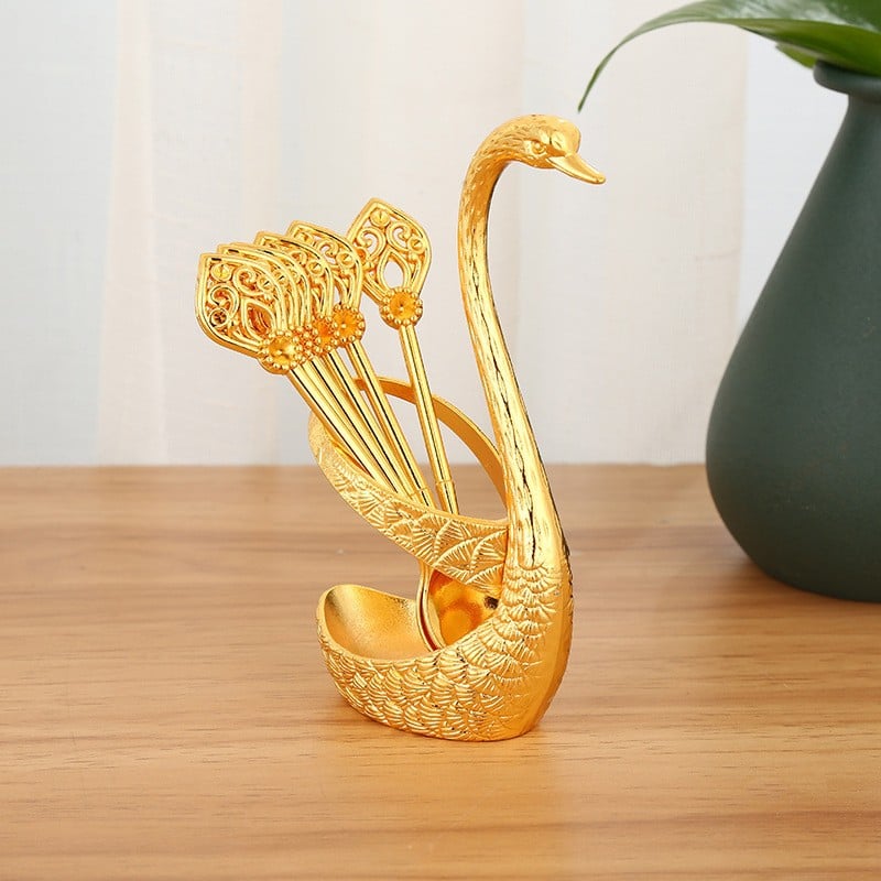 🔥Last Day Sale 49% OFF🎁Creative Swan Design Coffee Stirring Spoon Set (6 spoons)