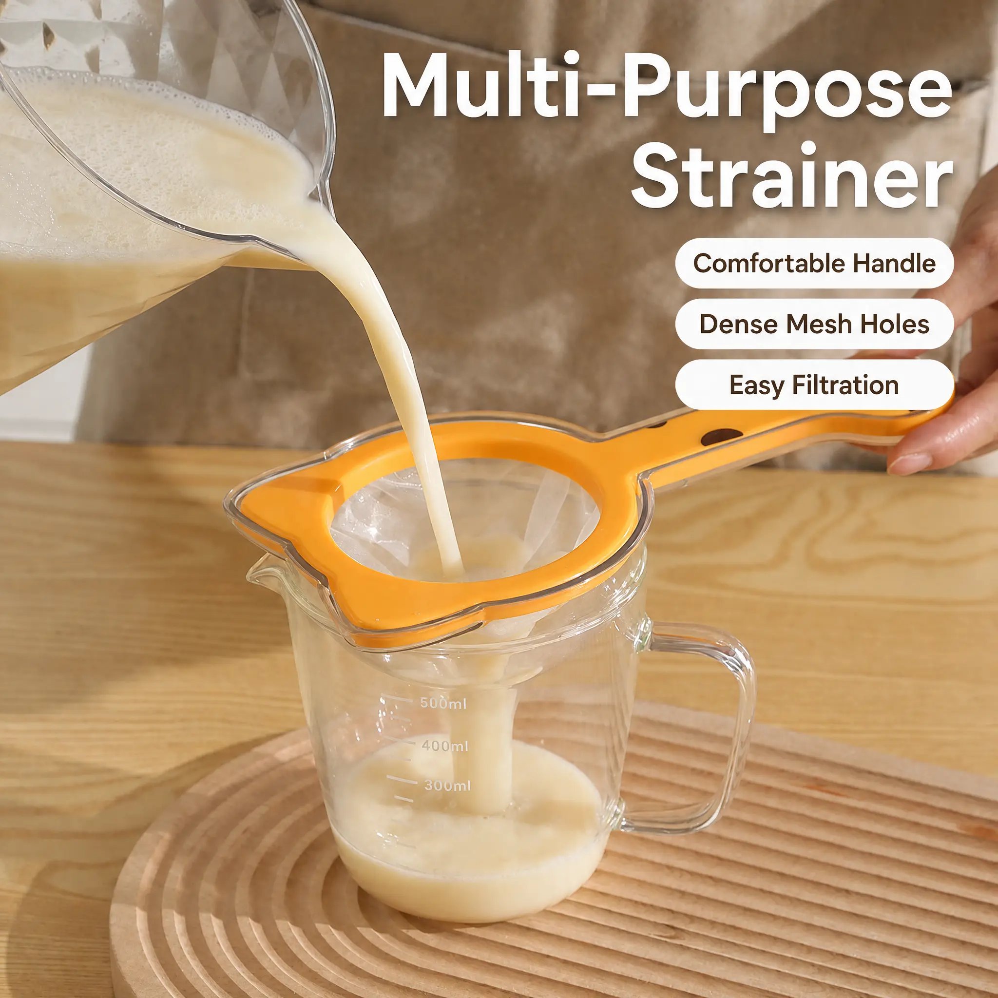 🔥Last Day Sale - 49% OFF🎁Fine Mesh Strainer for Coffee, Tea & Flour