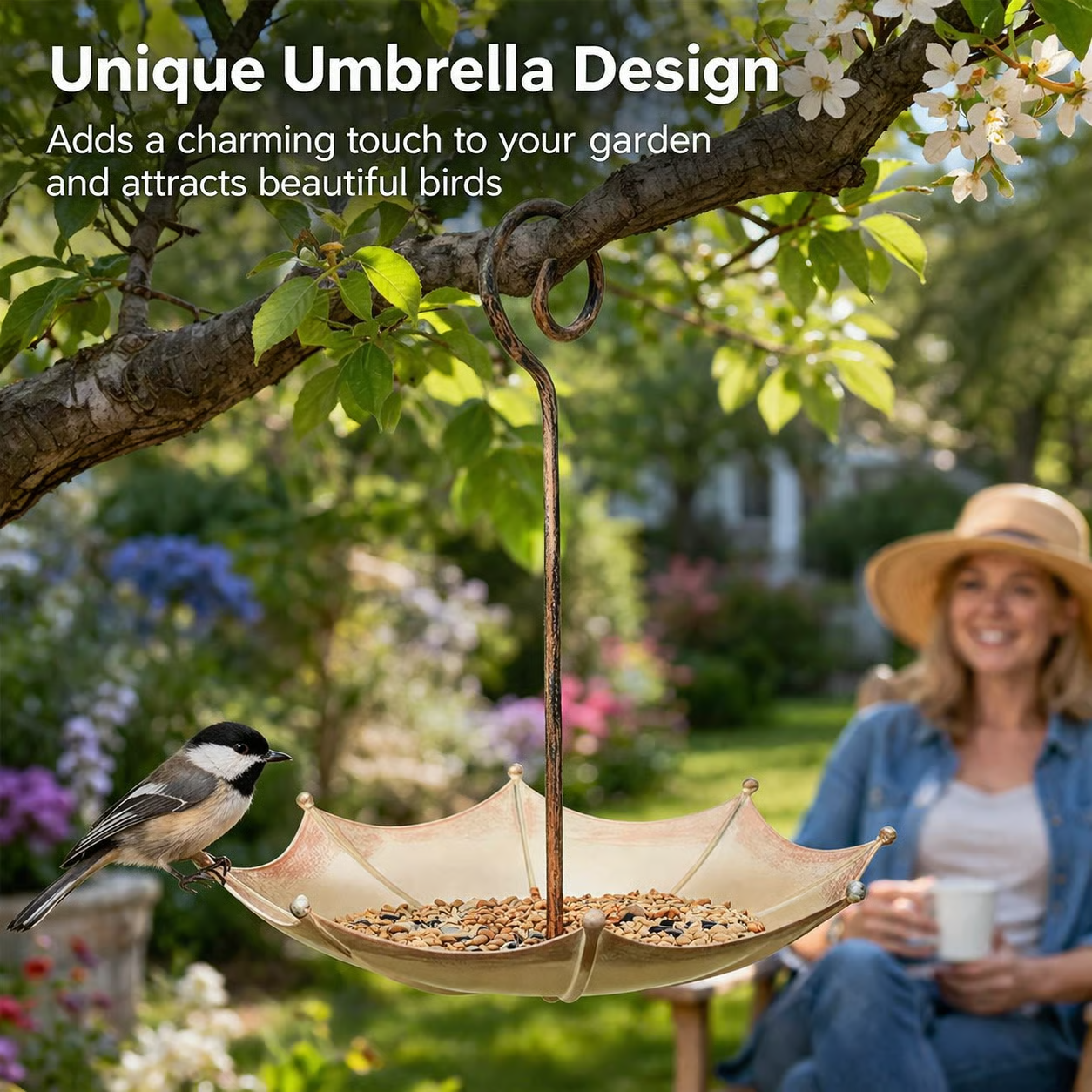🎁Hot Sale 49% OFF🐦Mini Umbrella Bird Feeder — Whimsical Garden Charm