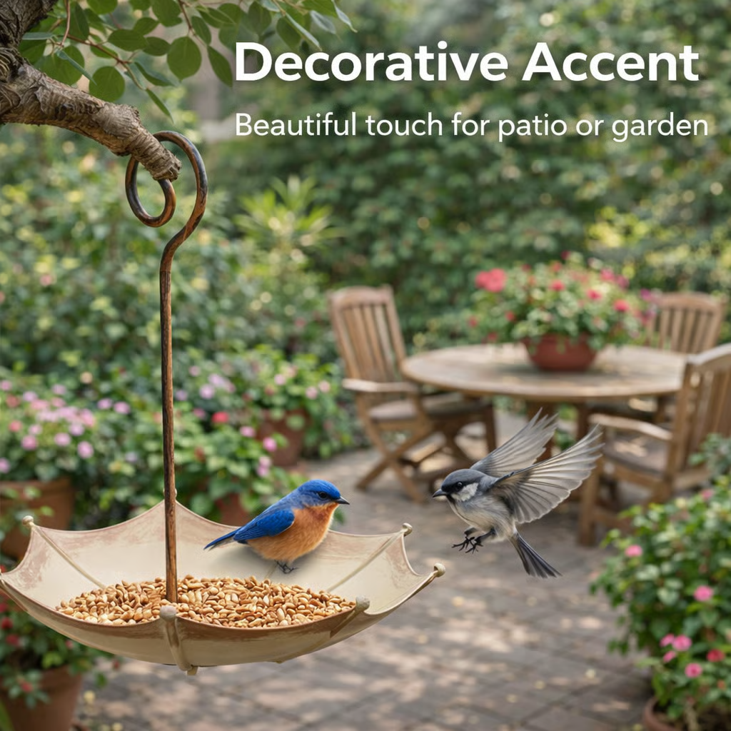🎁Hot Sale 49% OFF🐦Mini Umbrella Bird Feeder — Whimsical Garden Charm
