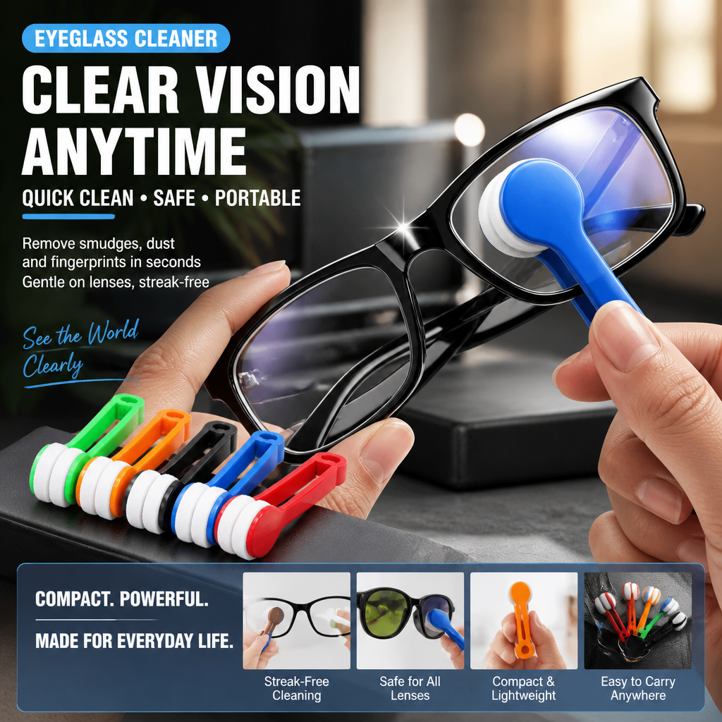 🔥Last Day Sale - 49% OFF🎁 Portable Clip-On Glasses Cleaner
