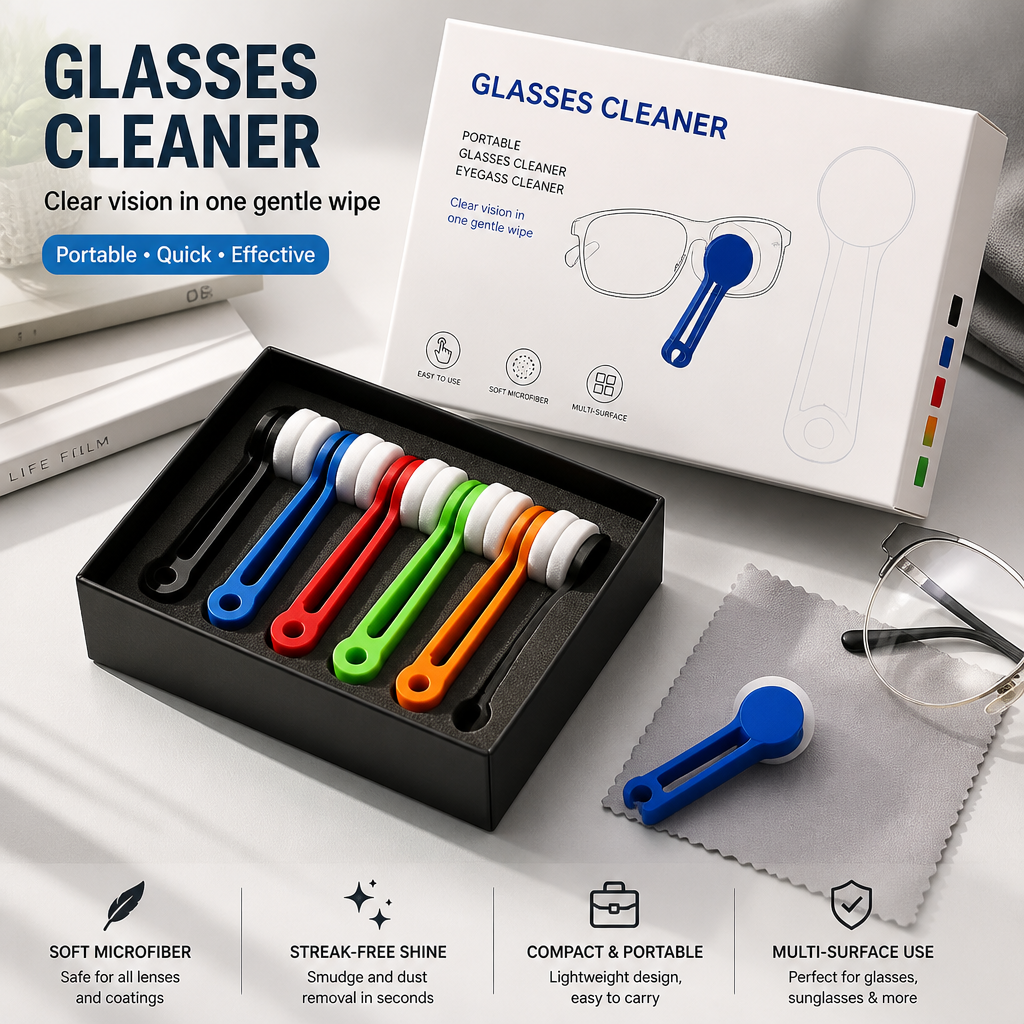 🔥Last Day Sale - 49% OFF🎁 Portable Clip-On Glasses Cleaner