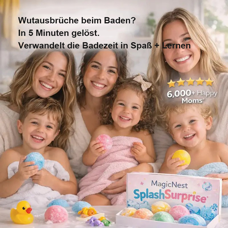 SPLASHSURPRISE™ Kinder-Badebomben-Set – Schluss mit dem Badezeit-Stress!