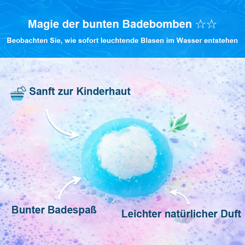 SPLASHSURPRISE™ Kinder-Badebomben-Set – Schluss mit dem Badezeit-Stress!
